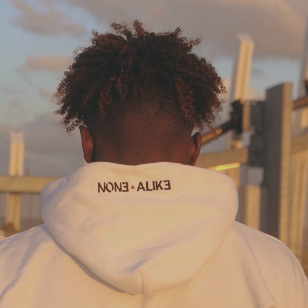 White NA Manuscript Hoodie - Image 4